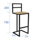 Стілець барний у стилі Лофт StepLoft Bar-chair-108 - изображение 2