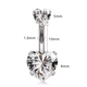 Сережка для пирсинга Finding Банан для пупка навела сердца из хирургической стали 316L Сталистый Белый 20 мм x 5 мм x 8 мм - изображение 2