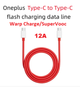 Кабель быстрой зарядки OnePlus DL152 Type-C to Type-C Warp Charge SuperVooc 12A 150W 1м Красный - изображение 5