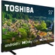 Телевизор TV Toshiba 55UA2363DG 55'' UHD LED T2 Android 11 2 x 10W Dolby Digital HDMI Wi-Fi VESA 200 x 200 M4 Black (55UA2363DG) - изображение 2