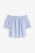 Блуза H&M XL бело голубой полоска 3071161423 - изображение 1