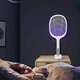 Електрична мухобійка з LED підсвічуванням на акумуляторі пастка антимоскітна ультрафіолетова акумуляторна настільна mosquito swatter XL-1284 білий - зображення 2