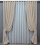Комплект штор VR-Textil Лен Мрамор 150х270 2шт и Тюль 500х270 1767ш-1276т Бежевый с белым 71-019/4 - изображение 1