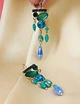 Сережки Кольорові камінці Fashion Earrings різнобарвні - зображення 2