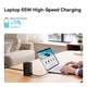 Мережевий подовжувач BASEUS Digital PowerStrip 65W 2 розетки + 1Type-C + 1USB 1.5m Чорний (PSLR000301) - зображення 9