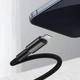 Кабель для зарядки та передачі даних Type-C - Lightning Baseus High Density Braided 20W, 2m (CATLGD-A01) Черный - зображення 8