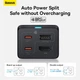 Мережевий подовжувач BASEUS GaN5 Pro Desktop 67W 1.5м 2Type-C + 1USB + 1HDMI Чорний (CCGP110201) - зображення 6