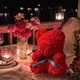 Букет-Медведик из 3D роз Teddy Bear 25см в подарочной коробке красный - изображение 4