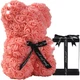 Букет-Медведик из 3D роз Teddy Bear 25см в подарочной коробке пудровый - изображение 1