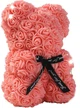 Букет-Медведик из 3D роз Teddy Bear 25см в подарочной коробке пудровый - изображение 3