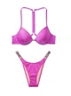 Купальник Victoria’s Secret фуксия Shine Strap & Brazilian panty Fuchsia 32B + S бразилианы - изображение 1
