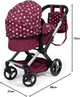Wózek dla lalki Bayer design xeo combi z torbą bordeaux różowy (17023AA) (4003336170238) - obraz 2
