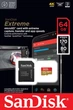 Карта пам’яті SanDisk 64GB microSD class 10 UHS-I U3 Extreme (SDSQXAH-064G-GN6MA) 287770 - изображение 3