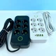 Подовжувач мережевий перенесення 5 метрів F06U на 6 розеток + 4USB + 1Type-C Білий (009s) - зображення 5