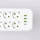Сетевой фильтр удлинитель на 8 розеток с 3 USB 1 Type-C и кнопкой отключения F20U 2.8 м Белый HP-5-27 - изображение 5