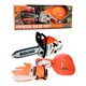 Игровой набор детская бензопила Power Saw на батарейках Cayee пила перчатки очки каска - изображение 1