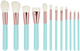 Zestaw pędzli do makijażu Tools For Beauty MiMo Turkusowy z etui 12 szt (5903018919973) - obraz 2