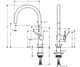 Змішувач для кухні HANSGROHE TALIS 72804670 - зображення 2
