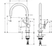 Кухонний змішувач HANSGROHE TALIS 72804000 - зображення 2