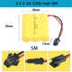 Аккумулятор на 3.6 V Ni - MH 2300 mAh AA для игрушки, на пульте управления, роботов, танков аккумуляторная батарея на 3,6 Вольт для игрушек машинок - изображение 1