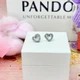 Срібні сережки «Ажурні серце» Пандора Pandora 297099CZ - изображение 2