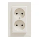 Розетка Schneider Electric ASFORA без заземления двойная крем (EPH9700123) - изображение 1