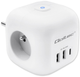 Rozgałęźnik sieciowy Qoltec Power Cube 3x AC + 2x USB + 1x USB-C PD 20W White (5901878525488) - obraz 2