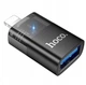 Адаптер Hoco UA36 iP male to USB female OTG transparent adapter Black - зображення 1