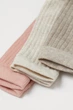 Лосини бавовняні в рубчик для дівчинки H&M 0890039-001 074-80 см (6-12 months) бежевий - зображення 2