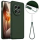 Защитный чехол Deexe Silicone Case with MagSafe для OnePlus 13 - Dark Green - изображение 2