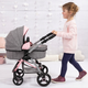 Wózek dla lalki Bayer Design City Max 17533AA Szaro-różowy (4003336175332) - obraz 7