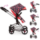 Wózek dla lalki Bayer Design Combi Neo Vario 18405AA Czerwony (4003336184051) - obraz 11
