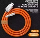 Кабель для швидкого заряджання USB Type-C 120w 7A (150 см) помаранчевий, з підсвічуванням - изображение 4