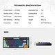 Клавіатура Fantech ATOM81 MK875V2, ігрова, Blue Switch, RGB, USB, Navy - зображення 6