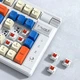 Клавіатура T-Wolf T70, ігрова, LED, Red Switch, TypeC, 2.4GHz, BT5.1, 2000mAh, 6-8h, білий, синій - зображення 3