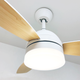 Люстра з вентилятором FAN WOOD 48W+18W R Luminaria WHITE/WOOD 5000Lm керована світлодіодна з пультом ДУ 1060x390мм - зображення 3