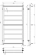 Рушникосушарка водяна Ladder П9 500х1000 Deffi нержавіюча сталь (Білий, Бокове ліве підключення) ( C.LK.100.50.9.W.B ) - зображення 3