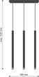 Żyrandol wiszący DPM SL-1285 3 x G9 Black (5906881231142) - obraz 2