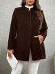 Пальто осеннее женское SHEIN GD-00209998 1XL Коричневое (DN3012300114118) - изображение 6