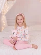 Пижама для девочки BIGU с длинным рукавом Зверюшки Белый/ Розовый 104-110 - изображение 7
