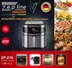 Мультипечь Zepline ZP-216 аэрогриль с двумя тенами Электрическая фритюрница 12л 4200Вт Таймер Черный/Серый - изображение 4