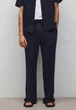Чоловічі лляні штани Relaxed Fit H&M (58449) S Темно-сині - зображення 1