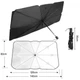 Сонцезахисна парасолька для автомобіля SunShield 126*140*80cm black - зображення 4