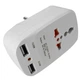 Мережевий розгалужувач Travel Adaptor 823 трійник з 2 usb виходами в розетку (5520) - зображення 2