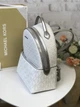 Рюкзак жіночий Michael Kors Sheila Medium Logo Backpack Silver білий (35F4S6HB6M) - зображення 3