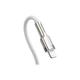 Дата кабель USB-C to Lightning 1.0m Cafule Metal PD 20W white Baseus (CATLJK-A02) - изображение 3
