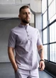 Рубашка из льна MonsterBrand короткий рукав M (48) Серый - изображение 1