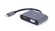 Адаптер USB 3.1 Type-C (M) - VGA (F) + HDMI (F), Cablexpert, Grey, 15 см (A-USB3C-HDMIVGA-01) - изображение 1