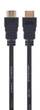 Кабель HDMI - HDMI 1.8 м Cablexpert Black, V.2.0, 4К 60 Гц, позолочені конектори (CC-HDMIL-1.8M) - зображення 1