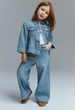 Дитяча джинсова куртка для дівчинки H&M 92 см Синій (25063006A) - изображение 3